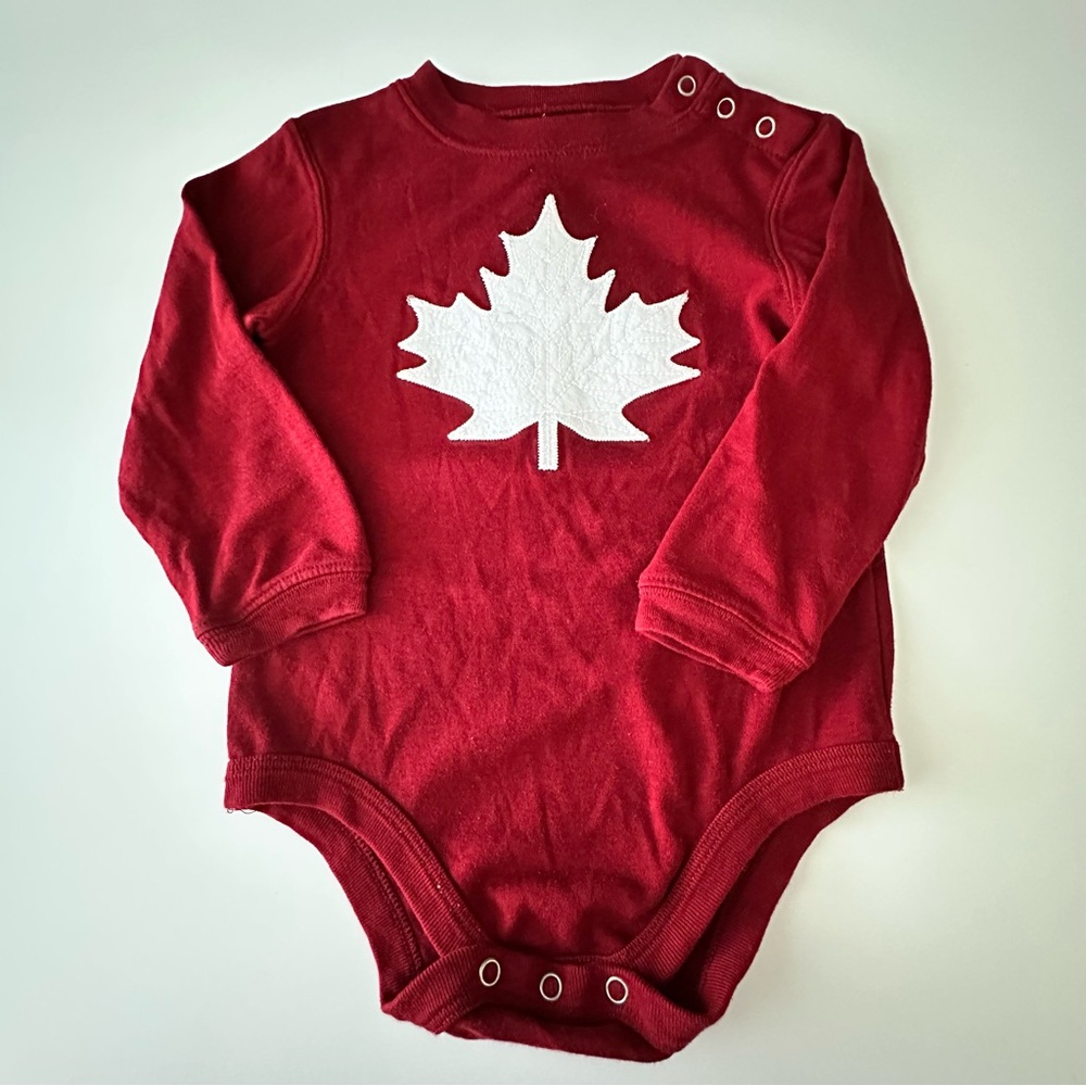 Hudson’s Bay Baby Red Maple Leaf Kids 2010 Vancouver Olympics One Piece 18-24M